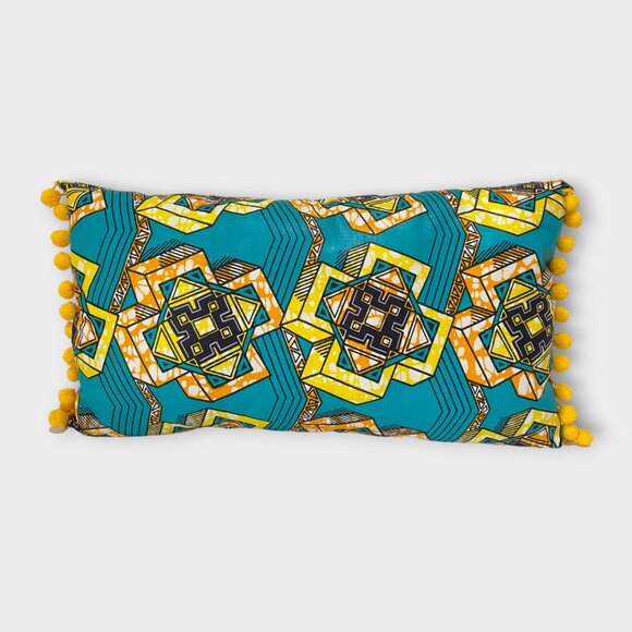 Pair of Ankara lumbar pillows CUBIC - Picture 2 of 4